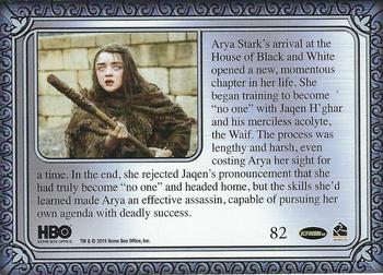2019 Rittenhouse Game of Thrones Inflexions #82 Arya at the House of Black and White Back