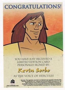 2005 Rittenhouse Xena and Hercules: The Animated Adventures - Autographs #NNO Kevin Sorbo Back
