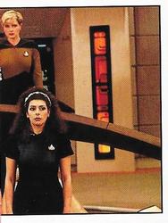 1987 Panini Star Trek: The Next Generation Stickers #10 Troi and Yar (right-half) Front