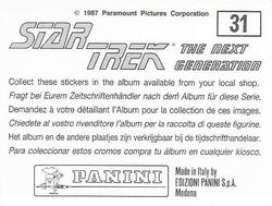 1987 Panini Star Trek: The Next Generation Stickers #31 Farpoint Station Back