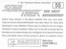 1987 Panini Star Trek: The Next Generation Stickers #55 Huge space aliens reunited Back
