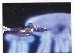 1987 Panini Star Trek: The Next Generation Stickers #56 Enterprise with two alien creatures Front