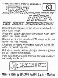 1987 Panini Star Trek: The Next Generation Stickers #63 Lutan & Hagon abducting Yar before Picard and Troi Back
