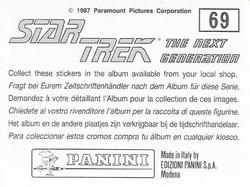 1987 Panini Star Trek: The Next Generation Stickers #69 Yareena meeting with Yar Back