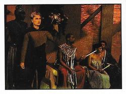 1987 Panini Star Trek: The Next Generation Stickers #71 Yar, prepared for duel, with spectators Front
