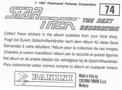 1987 Panini Star Trek: The Next Generation Stickers #74 Yareena swinging at Yar, who is blocking the swing Back