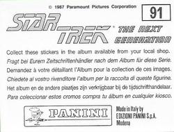 1987 Panini Star Trek: The Next Generation Stickers #91 Troi watching her 