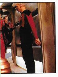 1987 Panini Star Trek: The Next Generation Stickers #94 Picard with Lwaxana Troi in corridor (right half) Front