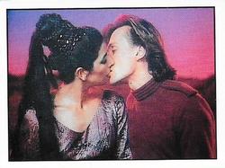 1987 Panini Star Trek: The Next Generation Stickers #106 Deanna kissing Wyatt Front