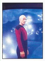 1987 Panini Star Trek: The Next Generation Stickers #132 Picard before viewscreen showing strange dimension Front