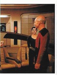 1987 Panini Star Trek: The Next Generation Stickers #180 Troi with Picard, who calls Riker 