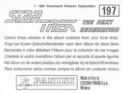 1987 Panini Star Trek: The Next Generation Stickers #197 Two Mediators Back