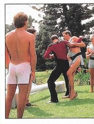 1987 Panini Star Trek: The Next Generation Stickers #199 Riker struggling with Mediator (left half) Front