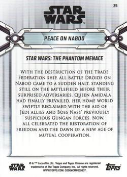 2019 Topps Chrome Star Wars Legacy #25 Peace on Naboo Back