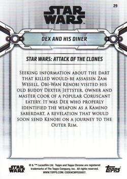 2019 Topps Chrome Star Wars Legacy #29 Dex and his Diner Back