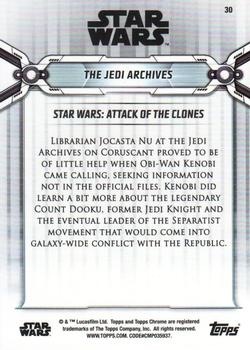 2019 Topps Chrome Star Wars Legacy #30 The Jedi Archives Back
