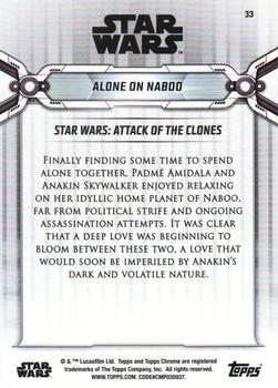 2019 Topps Chrome Star Wars Legacy #33 Alone on Naboo Back