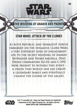 2019 Topps Chrome Star Wars Legacy #50 The Wedding of Anakin and Padmé Back