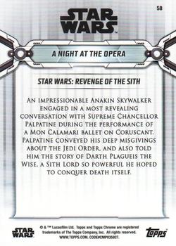 2019 Topps Chrome Star Wars Legacy #58 A Night at the Opera Back