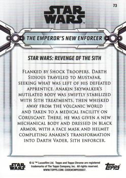 2019 Topps Chrome Star Wars Legacy #73 The Emperor's New Enforcer Back