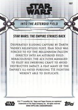 2019 Topps Chrome Star Wars Legacy #107 Into the Asteroid Field Back