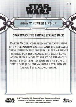 2019 Topps Chrome Star Wars Legacy #114 Bounty Hunter Line-Up Back