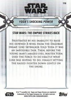 2019 Topps Chrome Star Wars Legacy #116 Yoda's Shocking Power Back