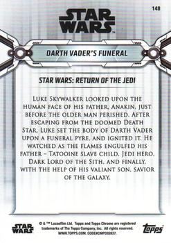 2019 Topps Chrome Star Wars Legacy #148 Darth Vader's Funeral Back