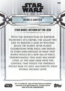 2019 Topps Chrome Star Wars Legacy #150 Rebels United Back