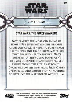 2019 Topps Chrome Star Wars Legacy #155 Rey at Home Back