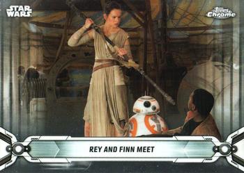 2019 Topps Chrome Star Wars Legacy #158 Rey and Finn Meet Front