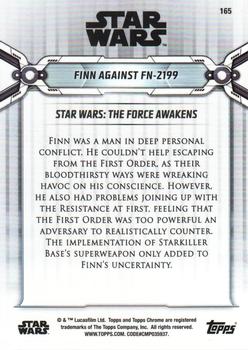 2019 Topps Chrome Star Wars Legacy #165 Finn against FN-2199 Back