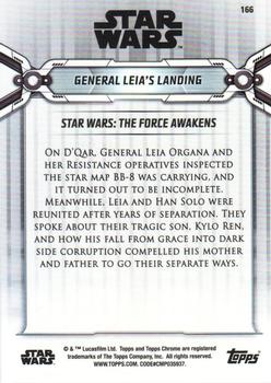 2019 Topps Chrome Star Wars Legacy #166 General Leia's Landing Back