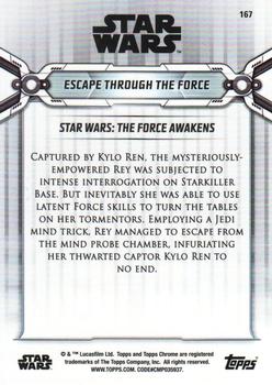 2019 Topps Chrome Star Wars Legacy #167 Escape through the Force Back