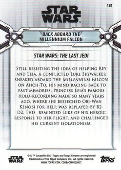 2019 Topps Chrome Star Wars Legacy #181 Back Aboard the Millennium Falcon Back