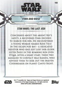 2019 Topps Chrome Star Wars Legacy #183 Finn and Rose Back