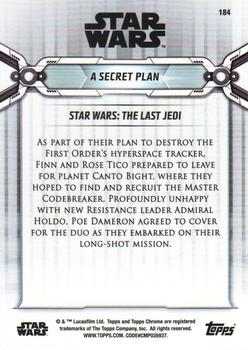 2019 Topps Chrome Star Wars Legacy #184 A Secret Plan Back