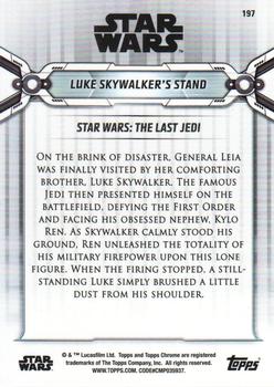 2019 Topps Chrome Star Wars Legacy #197 Luke Skywalker's Stand Back
