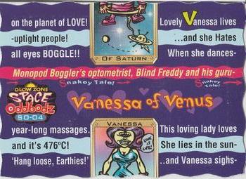 1996 Glow Zone Space Oddbodz #SO-04 Vanessa of Venus Back