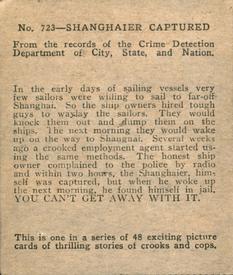 1936 American G-Men (R13-2) #723 Shanghier Captured Back
