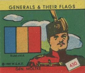 1939 W.S. Corp Generals & Their Flags (R58) #430 Helmuth Von Moltke Front
