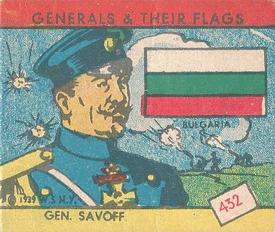 1939 W.S. Corp Generals & Their Flags (R58) #432 Mikhail Savoff Front