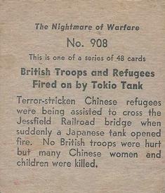 1938 W.S. Corp The Nightmare of Warfare (R99) #908 British Troops... Back