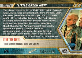 1999 SkyBox Star Trek: Deep Space Nine: Memories from the Future - Greatest Moments Gold #G6 Little Green Men Back