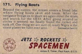 1980 Trever & Koch Jets, Rockets, Spacemen #171 Flying Boats Back