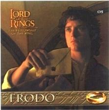 2002 Artbox Lord of the Rings Action Flipz - Rainbow Foil Chromium Stickers #3 Frodo Front
