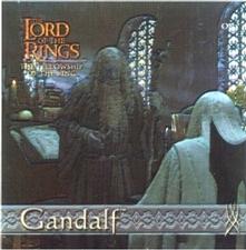 2002 Artbox Lord of the Rings Action Flipz - Rainbow Foil Chromium Stickers #5 Gandalf Front