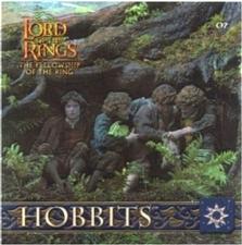 2002 Artbox Lord of the Rings Action Flipz - Rainbow Foil Chromium Stickers #7 Hobbits Front