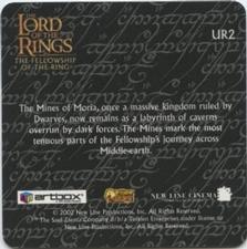 2002 Artbox Lord of the Rings Action Flipz - Ultra-rare Action Flipz #UR2 The Mines of Moria / Moria Orcs Back