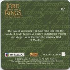 2002 Artbox Lord of the Rings: The Two Towers Action Flipz #07 Frodo Back
